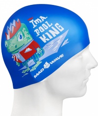 Dziecięcy czepek do pływania Mad Wave Pool King Swim Cap Junior Dziecięcy czepek do pływania Mad Wave Pool King Swim Cap Junior