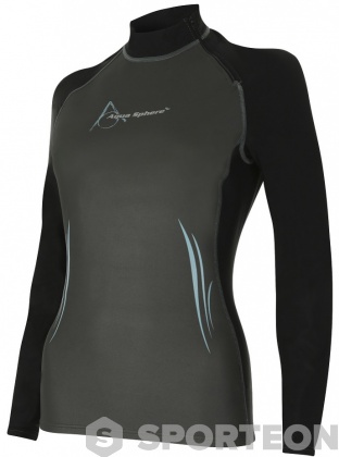 Damska koszulka neoprenowa Aqua Sphere Aqua Skin Top Long Sleeve Lady Grey/Black
