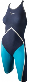 Damskie stroje kąpielowe dla zawodników Finis Rival Closed Back Kneeskin Navy/Aqua