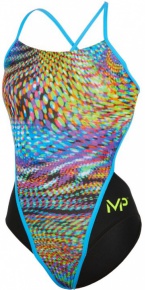 Damski strój kąpielowy Michael Phelps Snake Open Back Multicolor/Black Damski strój kąpielowy Michael Phelps Snake Open Back Multicolor/Black