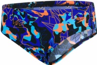 Strój kąpielowy dla chłopców Speedo Lava Dive Allover 6.5cm Brief Boy Black/Amparo Blue/Fluo Orange