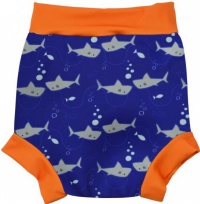 Strój kąpielowy dla niemowląt Splash About Happy Nappy Shark Orange