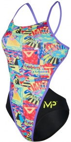 Damski strój kąpielowy Michael Phelps Riviera Open Back Multicolor/Black Damski strój kąpielowy Michael Phelps Riviera Open Back Multicolor/Black