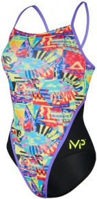 Damski strój kąpielowy Michael Phelps Riviera Racing Back Multicolor/Black Damski strój kąpielowy Michael Phelps Riviera Racing Back Multicolor/Black
