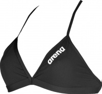 Góra od kostiumu kąpielowego Arena Solid Tie Back Top Black/White Góra od kostiumu kąpielowego Arena Solid Tie Back Top Black/White