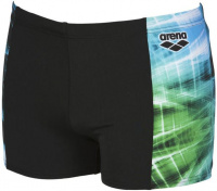 Stroje kąpielowe dla mężczyzn Arena Cyber Short Black/Sea Blue Stroje kąpielowe dla mężczyzn Arena Cyber Short Black/Sea Blue