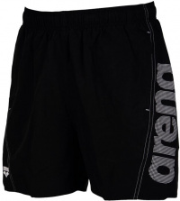 Męskie spodenki do pływania Arena Fundamentals Arena Logo Boxer Black/White Męskie spodenki do pływania Arena Fundamentals Arena Logo Boxer Black/White