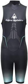 Damski krótki kombinezon pływacki Aqua Sphere Aquaskin Shorty Women Black/Turquoise