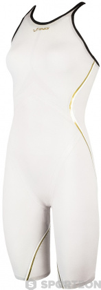 Damskie stroje wyścigowe Finis Rival 2.0 Open Back Kneeskin White