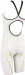 Damskie stroje wyścigowe Finis Rival 2.0 Open Back Kneeskin White