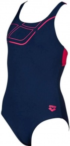 Strój kąpielowy dla dziewcząt Arena Essentials Swim Pro Back One Piece Junior Navy/Freak Rose Strój kąpielowy dla dziewcząt Arena Essentials Swim Pro Back One Piece Junior Navy/Freak Rose