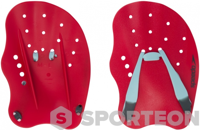 Łapki do pływania Speedo Tech Paddle Lava Red/Chill Blue/Grey