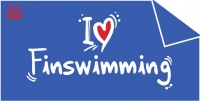 Ręcznik BornToSwim I Love Finswimming Towel Ręcznik BornToSwim I Love Finswimming Towel