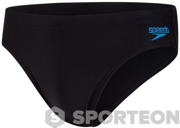 Stroje kąpielowe dla mężczyzn Speedo Tech Panel 7cm Brief Black/Nordic Teal/Pool