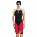 Strój kąpielowy dla dziewcząt Aquafeel N2K Openback I-NOV Racing Girls Black/Red
