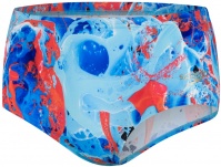 Stroje kąpielowe dla mężczyzn Speedo Allover Digital 14cm Brief Black/Phoenix Red/Powder Blue/Beautiful Blue