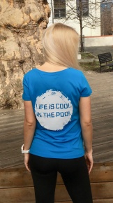 Koszulka damska Swimaholic Life Is Cool In The Pool T-Shirt Women Azure