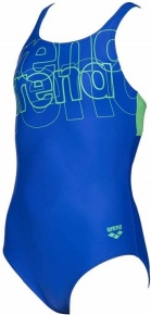 Strój kąpielowy dla dziewcząt Arena Spotlight Swim Pro Back One Piece Junior Neon Blue/Golf Green
