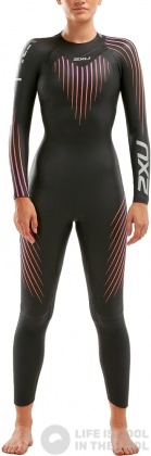 Damska pianka neoprenowa do pływania 2XU P:1 Propel Wetsuit Women Black/Sunset Ombre