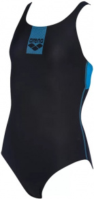 Strój kąpielowy dla dziewcząt Arena Basics Swim Pro Back One Piece Junior Black/Turquoise