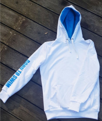 BornToSwim Sweatshirt Hoodie Junior White/Turquoise