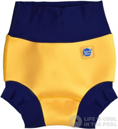 Strój kąpielowy dla niemowląt Splash About New Happy Nappy Yellow/Navy