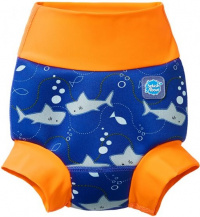 Strój kąpielowy dla niemowląt Splash About New Happy Nappy Shark Orange