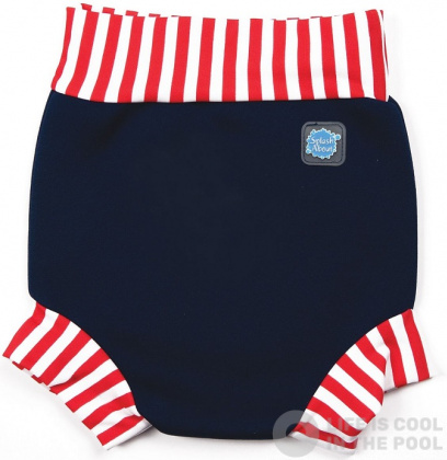 Strój kąpielowy dla niemowląt Splash About Happy Nappy Navy/Red Stripe