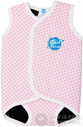 Pianka neoprenowa dla dzieci Splash About Baby Wrap Pink Cube