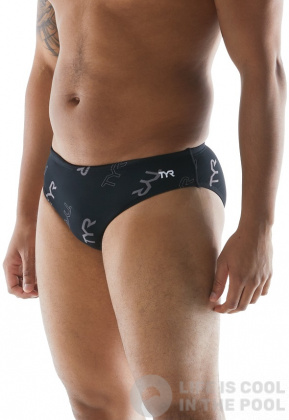 Męskie stroje kąpielowe Tyr Cascading Racer Black/Grey