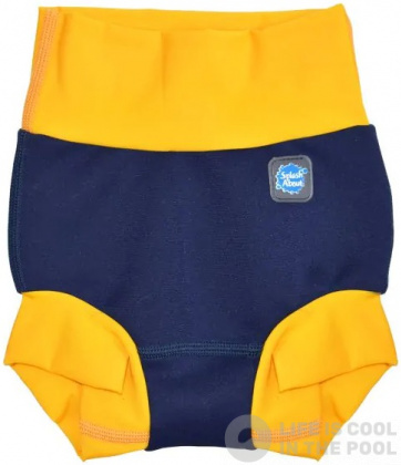 Strój kąpielowy dla niemowląt Splash About Happy Nappy Duo Navy/Yellow