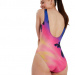 Stroje kąpielowe dla kobiet Speedo Digital Placement U-Back Blue Flame/Fluo Pink/Fluo Tangerine/Black/White