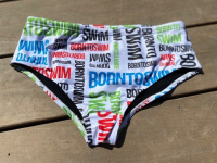 Stroje kąpielowe dla mężczyzn BornToSwim Logo Brief White