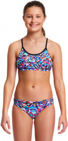 Strój kąpielowy dla dziewcząt Funkita Video Star Racerback Two Piece Girls Strój kąpielowy dla dziewcząt Funkita Video Star Racerback Two Piece Girls