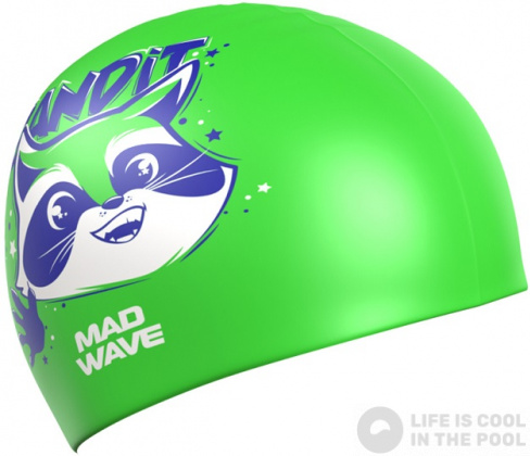 Dziecięcy czepek do pływania Mad Wave Bandit Swim Cap Junior
