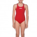 Strój kąpielowy treningowy dla dziewcząt Arena Solid Swim Pro junior red