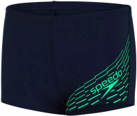 Męskie stroje kąpielowe Speedo Medley Logo Aquashort Boy Navy/Fake Green Męskie stroje kąpielowe Speedo Medley Logo Aquashort Boy Navy/Fake Green