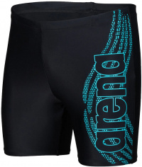Męskie stroje kąpielowe Arena Men Swim Mid Jammer Graphic Black Męskie stroje kąpielowe Arena Men Swim Mid Jammer Graphic Black