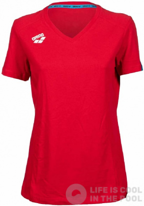 Koszulka damska Arena Women Team T-Shirt Panel Red