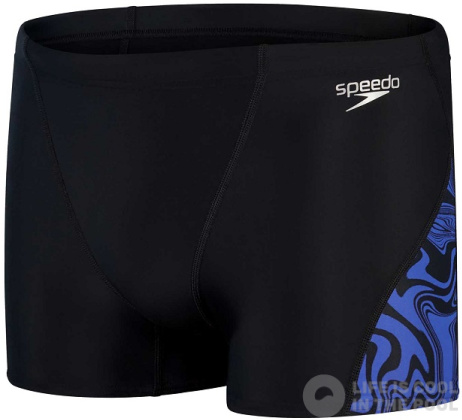 Speedo Allover V-Cut Aquashort Black/Chroma Blue