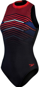 Speedo Womens Printed Hydrasuit Black/Fed Red/Chroma Blue/White Speedo Womens Printed Hydrasuit Black/Fed Red/Chroma Blue/White