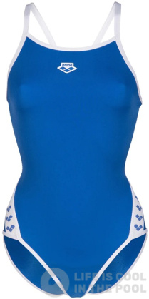 Damski strój kąpielowy Arena Icons Super Fly Back Solid Royal/White