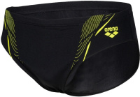 Męskie stroje kąpielowe Arena Swim Briefs Graphic Black/Soft Green Męskie stroje kąpielowe Arena Swim Briefs Graphic Black/Soft Green