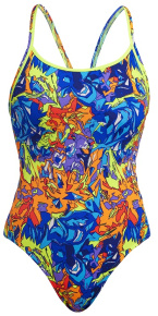 Damski strój kąpielowy Funkita Mixed Mess Diamond Back One Piece Damski strój kąpielowy Funkita Mixed Mess Diamond Back One Piece