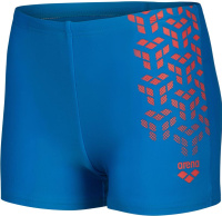 Arena Boys Kikko V Swim Short Graphic Blue China/Calypso Coral