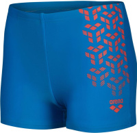 Strój kąpielowy dla chłopców Arena Boys Kikko V Swim Short Graphic Blue China/Calypso Coral Strój kąpielowy dla chłopców Arena Boys Kikko V Swim Short Graphic Blue China/Calypso Coral