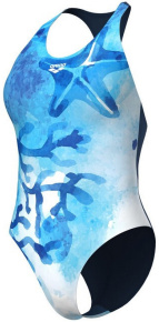 Damski strój kąpielowy Arena Seafloor Swimsuit Y Back Navy/Turquoise Multi Damski strój kąpielowy Arena Seafloor Swimsuit Y Back Navy/Turquoise Multi