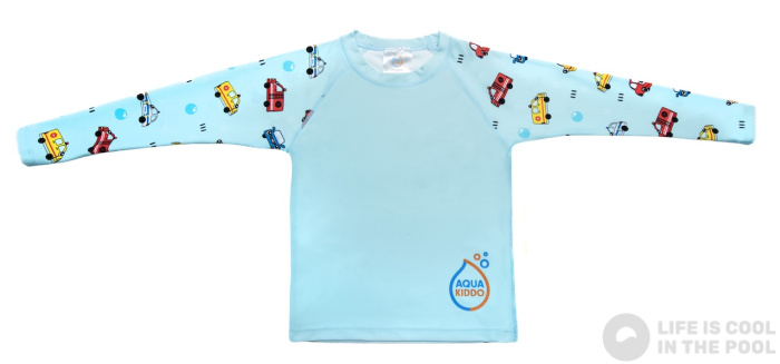 Dziecięca koszulka plażowa UV Aquakiddo UV Protection Shirt Cars