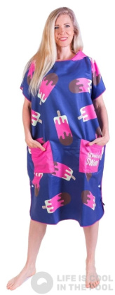 Poncho BornToSwim Ice Cream Poncho Blue/Pink