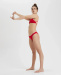 Damski strój kąpielowy Arena Solid Tie Back Top Red/White